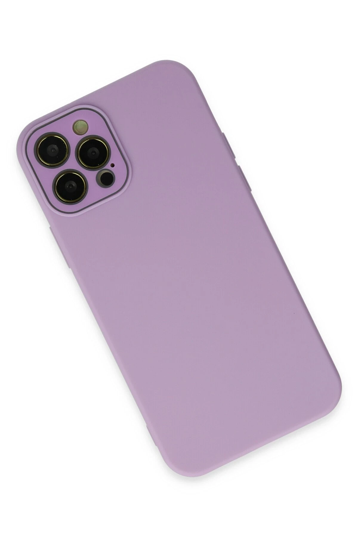 Newface iPhone 12 Pro Kılıf Lansman Glass Kapak - Lila