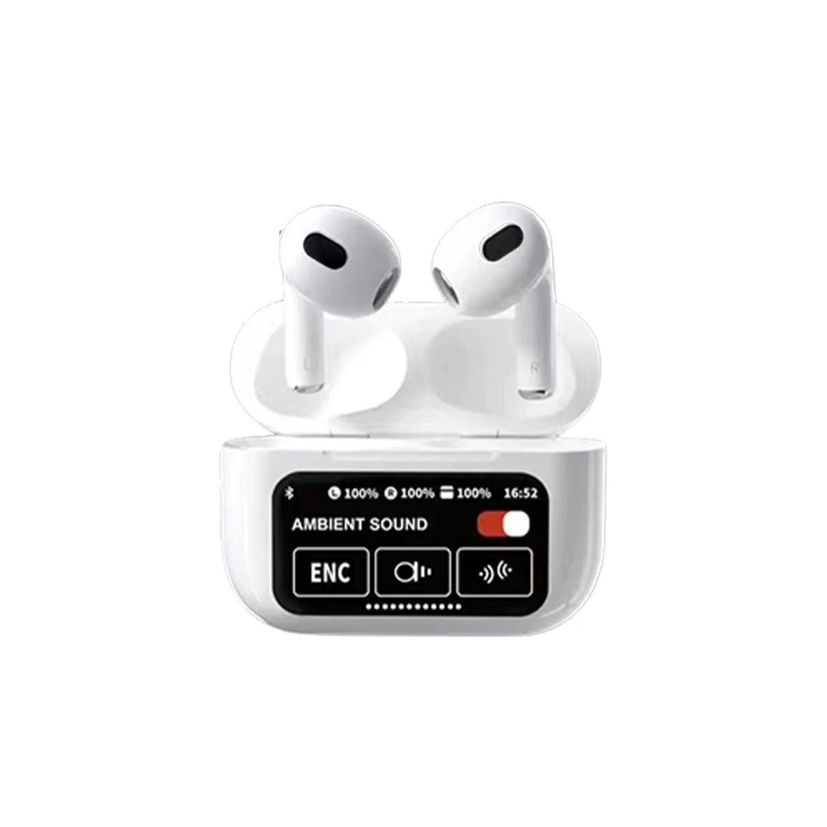 Karler Bass A10 Pro Aktif Gürültü Engelleyici Özellikli Dijital Ekranlı Airpods Bluetooth Kulaklık - Beyaz — görsel 3