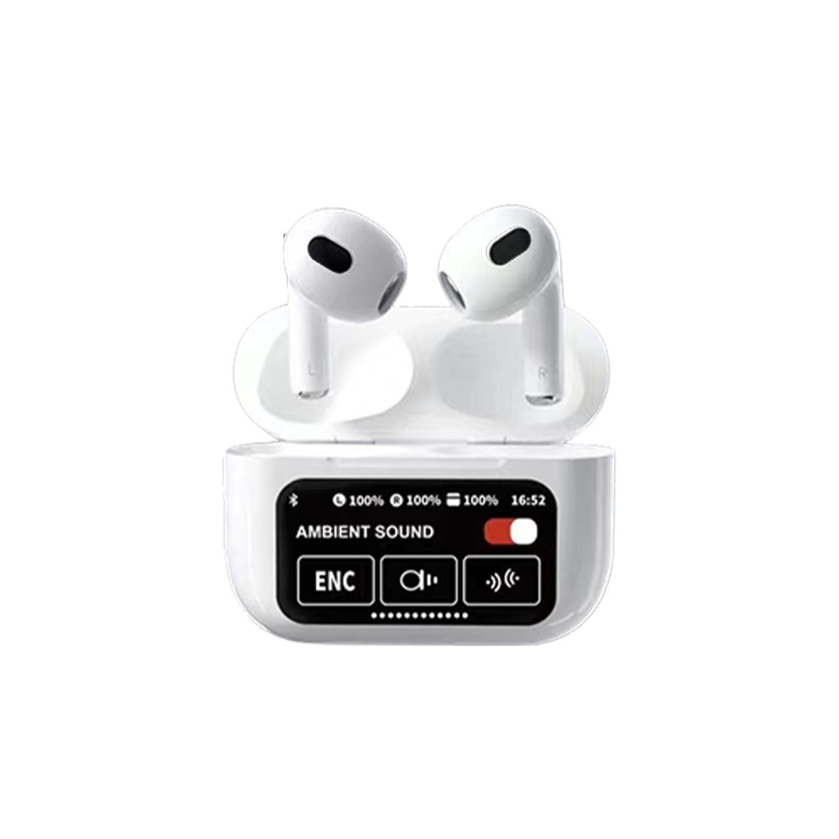 Karler Bass A10 Pro Aktif Gürültü Engelleyici Özellikli Dijital Ekranlı Airpods Bluetooth Kulaklık - Beyaz — görsel 5