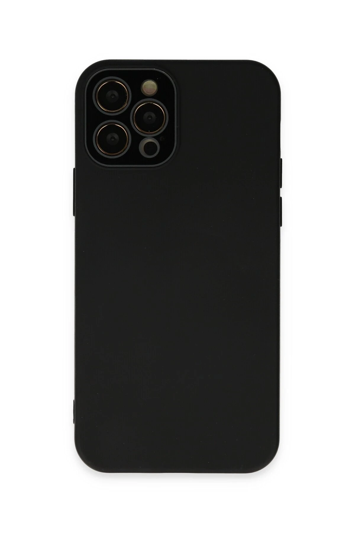 Newface iPhone 12 Pro Max Kılıf Lansman Glass Kapak - Siyah