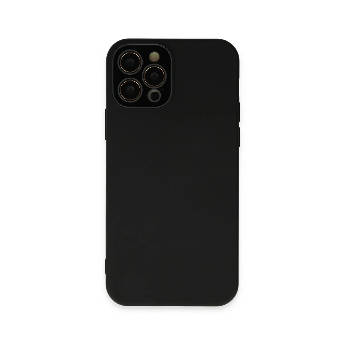 Newface Apple iPhone 12 Pro Max Kılıf Lansman Glass Kapak - Siyah