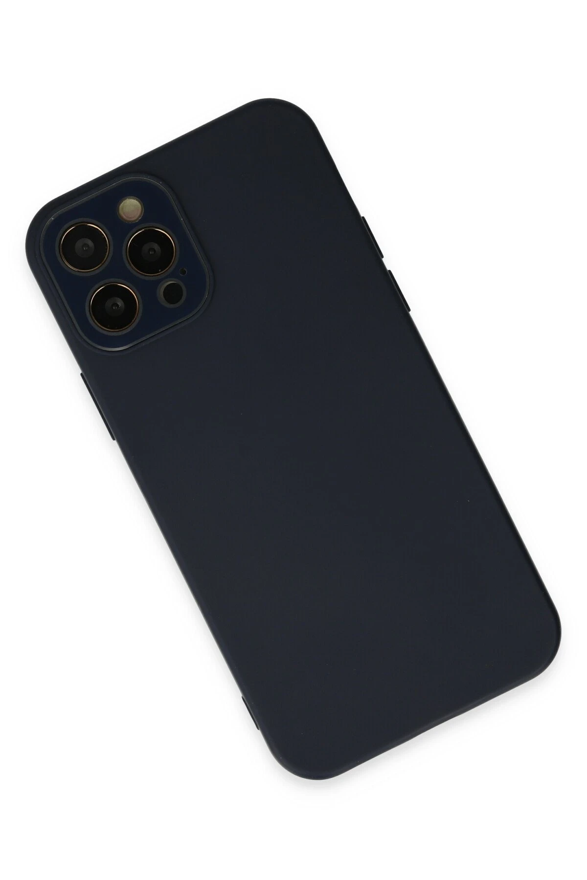 Newface iPhone 12 Pro Max Kılıf Lansman Glass Kapak - Lacivert