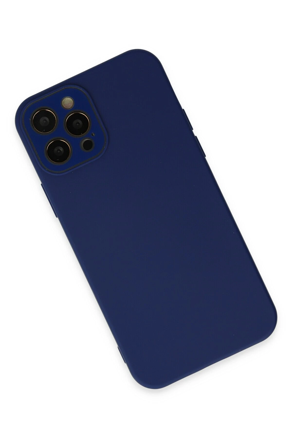 Newface iPhone 12 Pro Max Kılıf Lansman Glass Kapak - Sky Blue