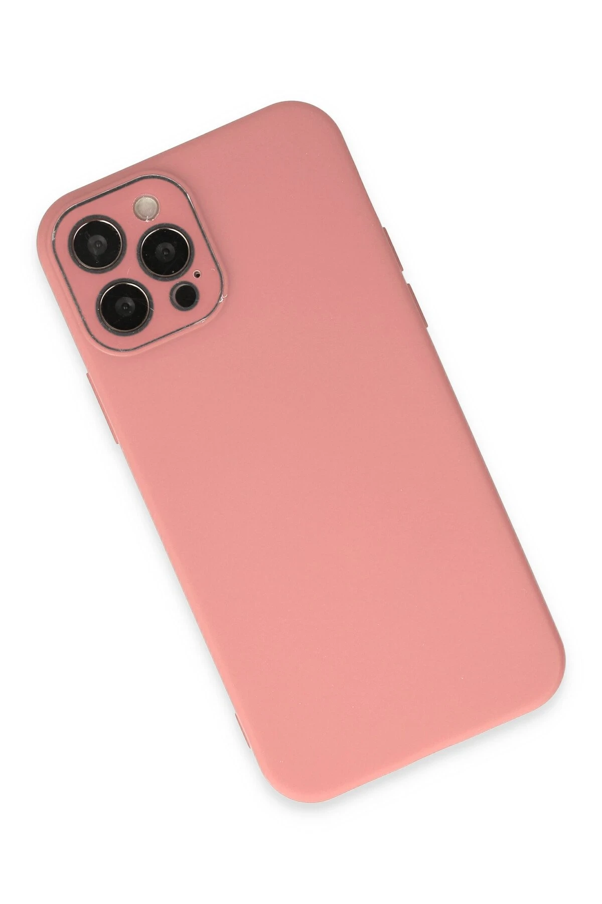 Newface iPhone 12 Pro Max Kılıf Lansman Glass Kapak - Pembe