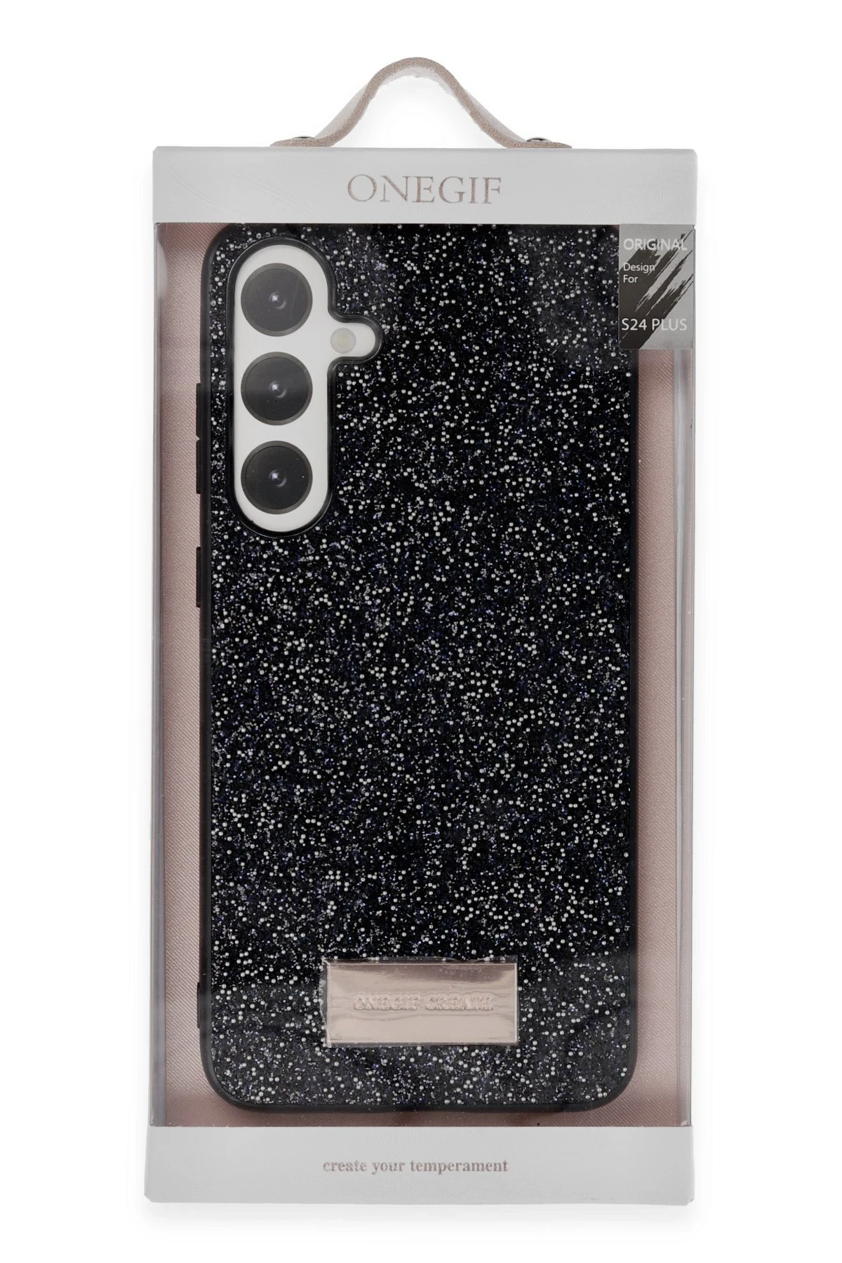 Onegif Samsung Galaxy A25 5G Bright Simli Kapak - Siyah