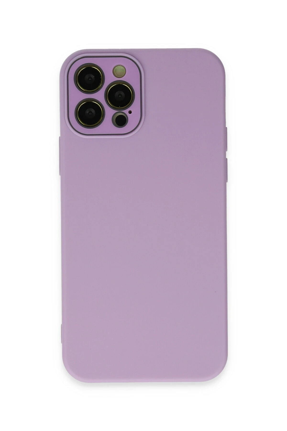 Newface iPhone 12 Pro Max Kılıf Lansman Glass Kapak - Lila