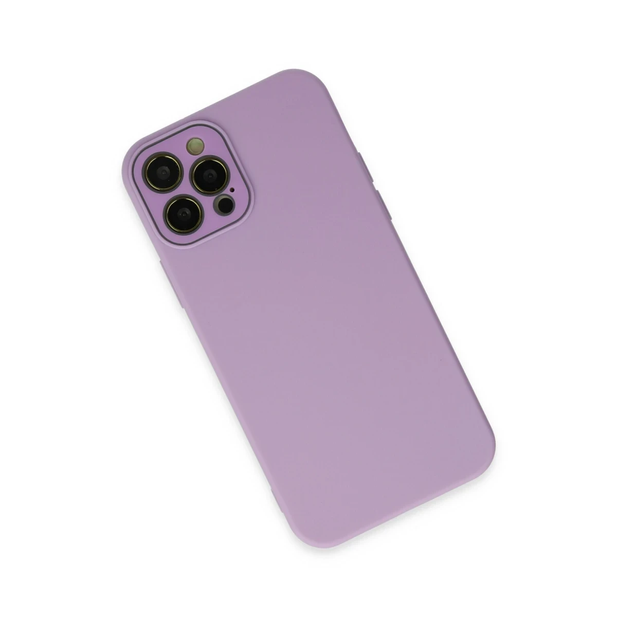 Newface Apple iPhone 12 Pro Max Kılıf Lansman Glass Kapak - Lila