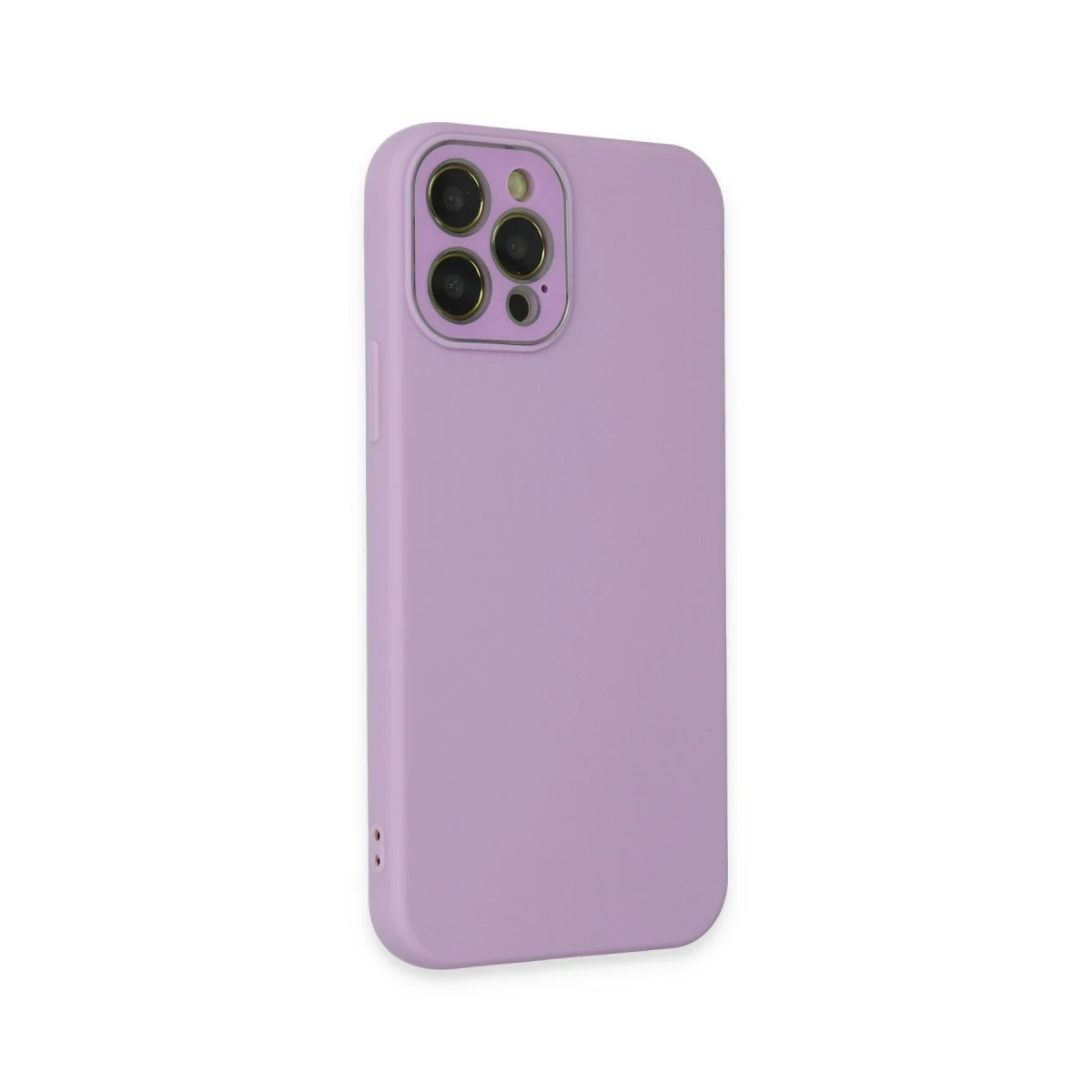 Newface Apple iPhone 12 Pro Max Kılıf Lansman Glass Kapak - Lila