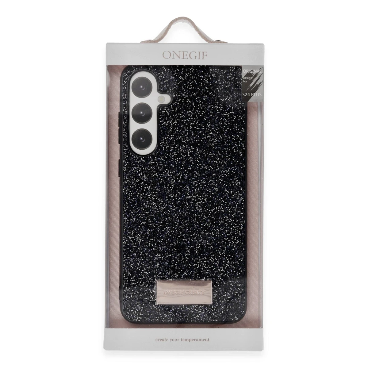 Onegif Samsung Galaxy A34 5G Bright Simli Kapak - Pembe