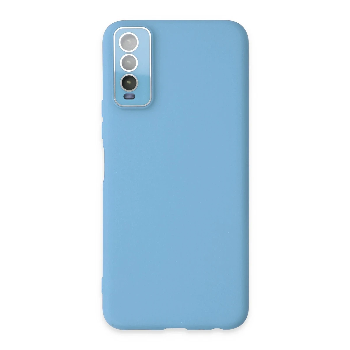 Newface Vivo Y11S Kılıf Lansman Glass Kapak - Mavi