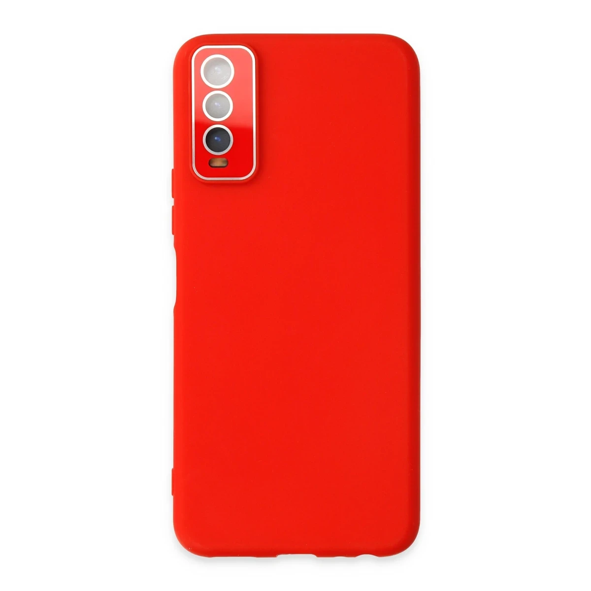 Newface Vivo Y11S Kılıf Lansman Glass Kapak - Kırmızı