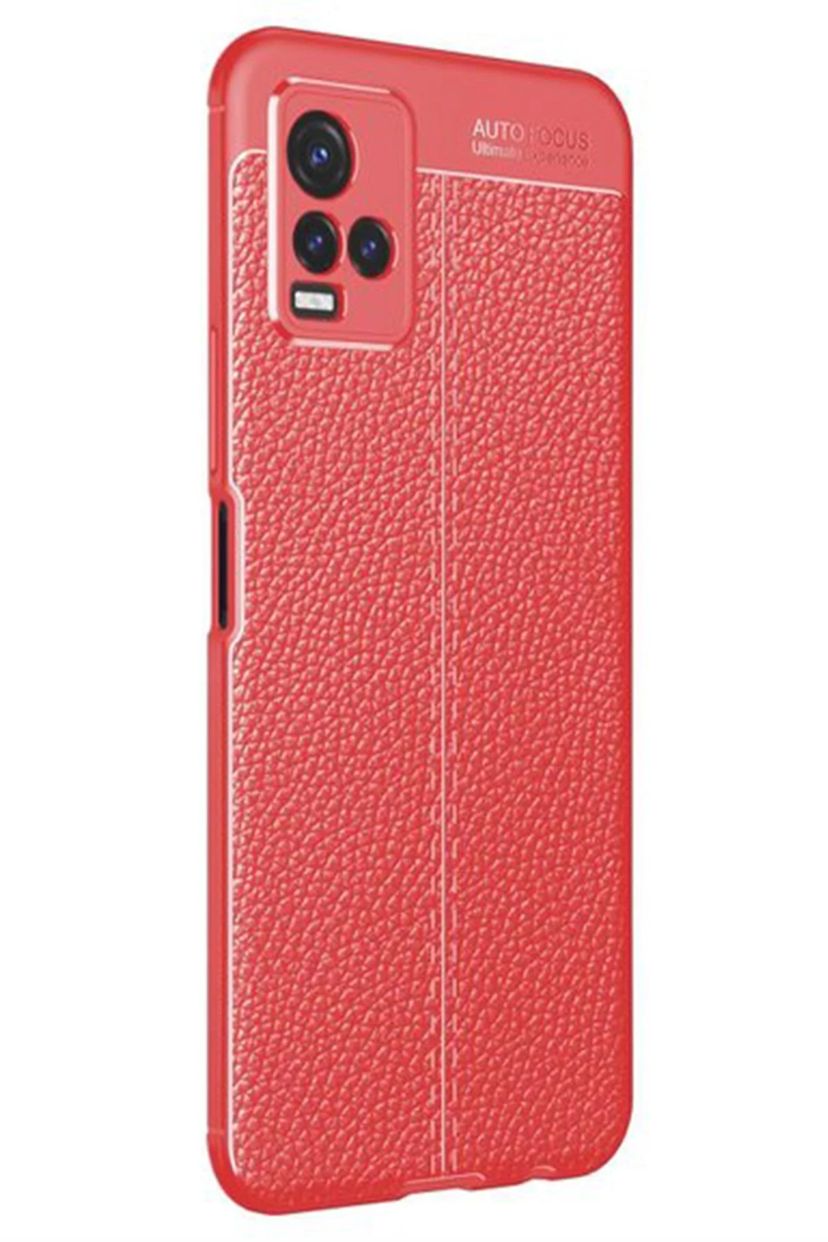 Newface Vivo Y21S Kılıf Auto Focus Kapak - Kırmızı