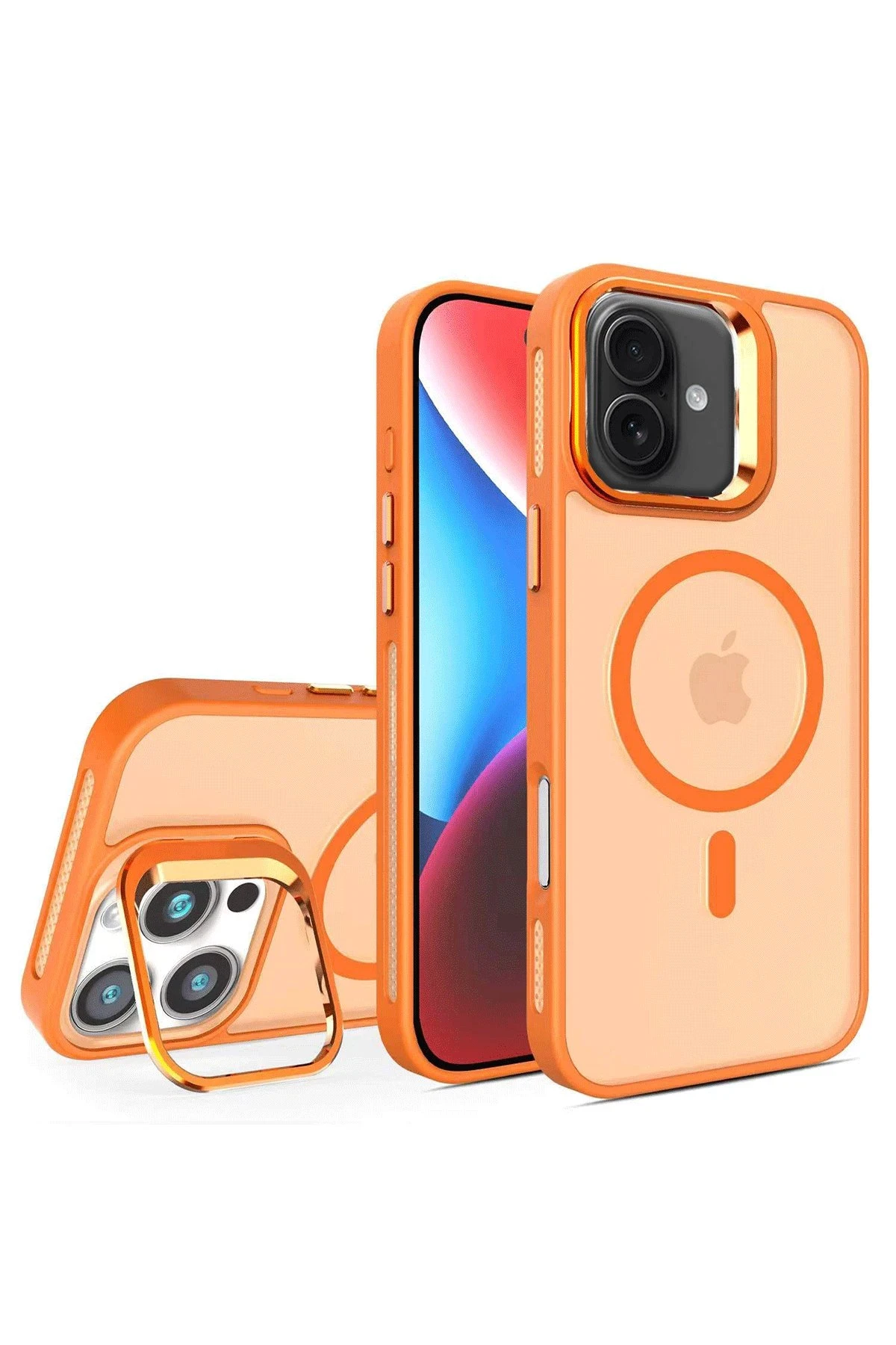 Joko iPhone 16 Flet Lens Magsafe Kapak - Turuncu