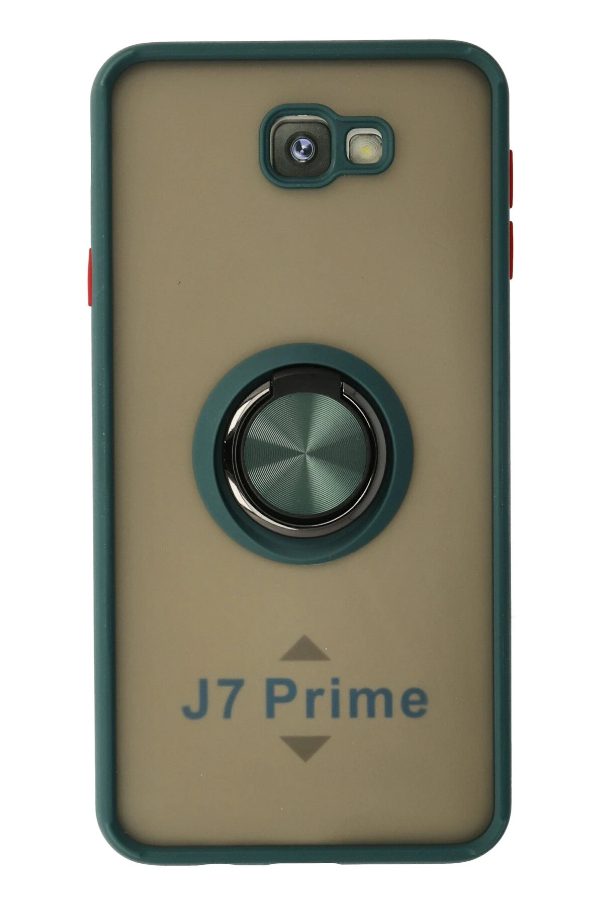 Newface Samsung Galaxy J7 Prime Kılıf Montreal Yüzüklü Silikon Kapak - Yeşil