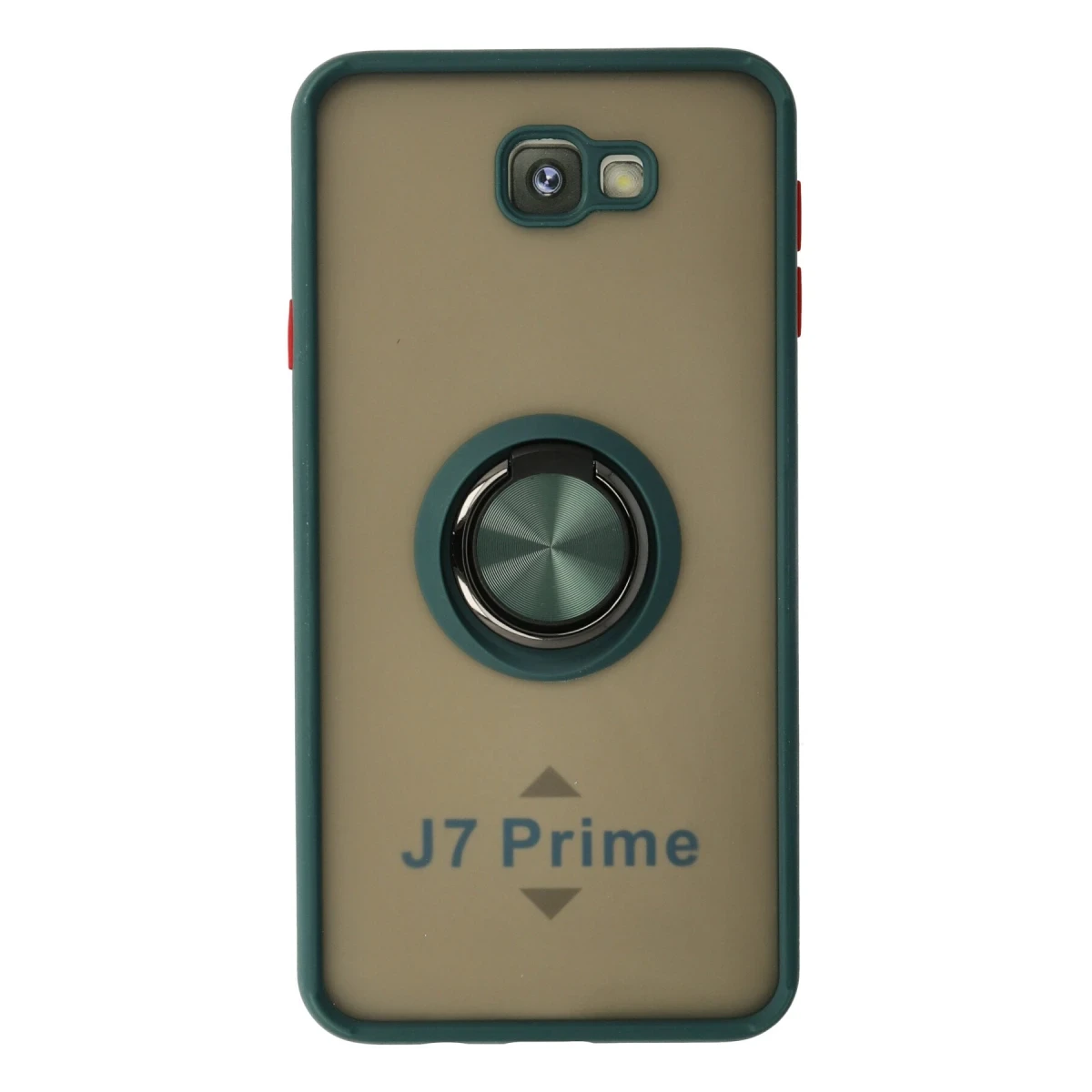 Newface Samsung Galaxy J7 Prime Kılıf Montreal Yüzüklü Silikon Kapak - Yeşil