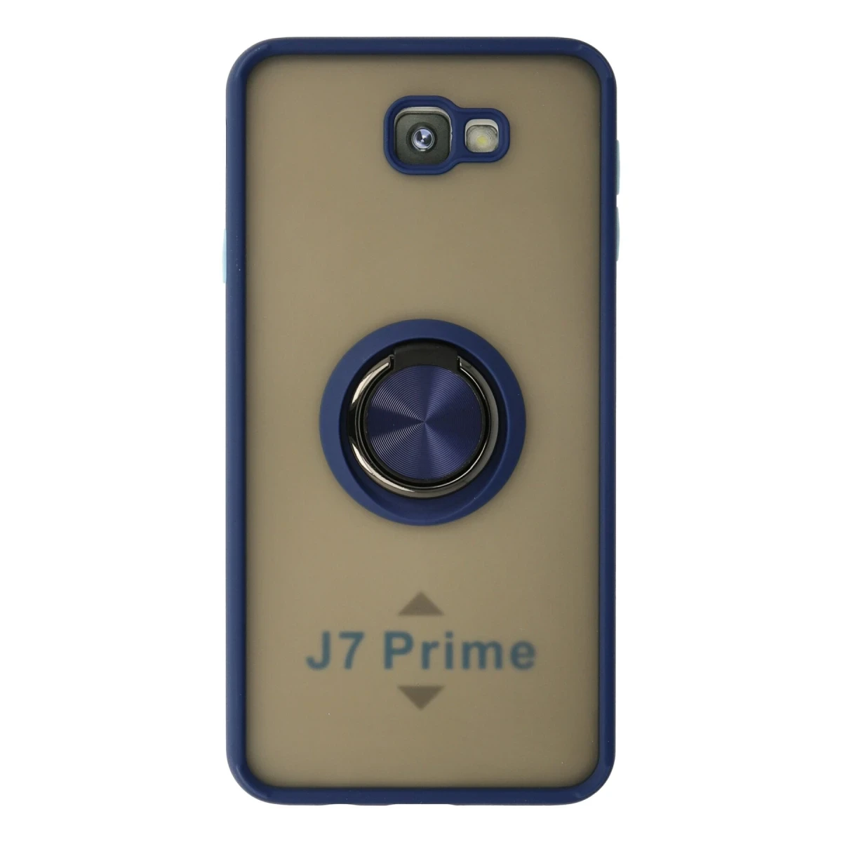 Newface Samsung Galaxy J7 Prime Kılıf Montreal Yüzüklü Silikon Kapak - Lacivert
