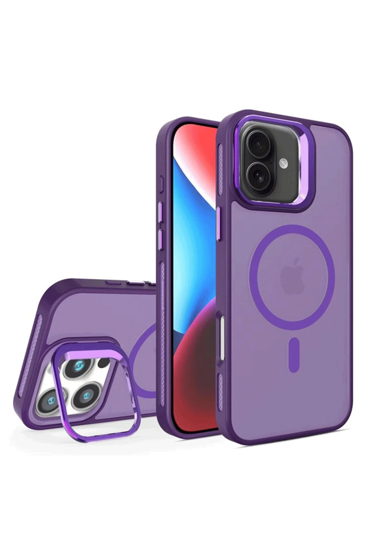 Joko iPhone 16 Plus Flet Lens Magsafe Kapak - Derin Mor