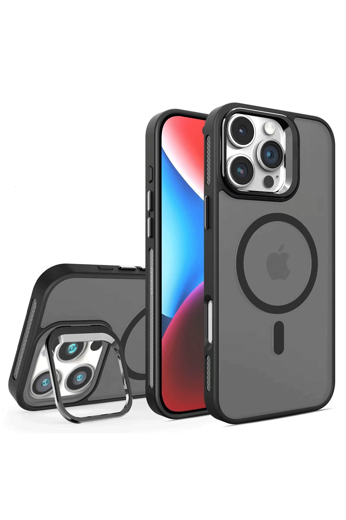 Joko Apple iPhone 16 Pro Flet Lens Magsafe Kapak - Siyah