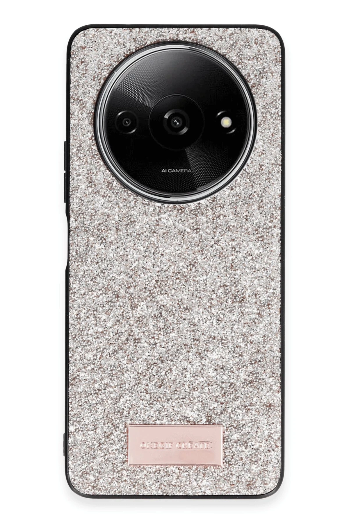 Onegif Xiaomi Redmi A3 4G Bright Simli Kapak - Gold
