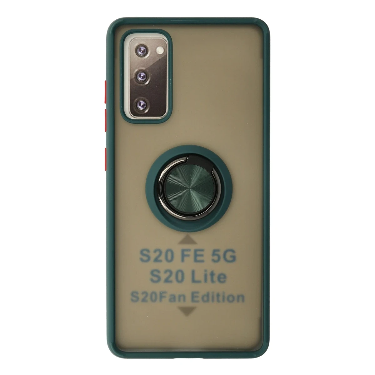 Newface Samsung Galaxy S20 FE Kılıf Montreal Yüzüklü Silikon Kapak - Yeşil