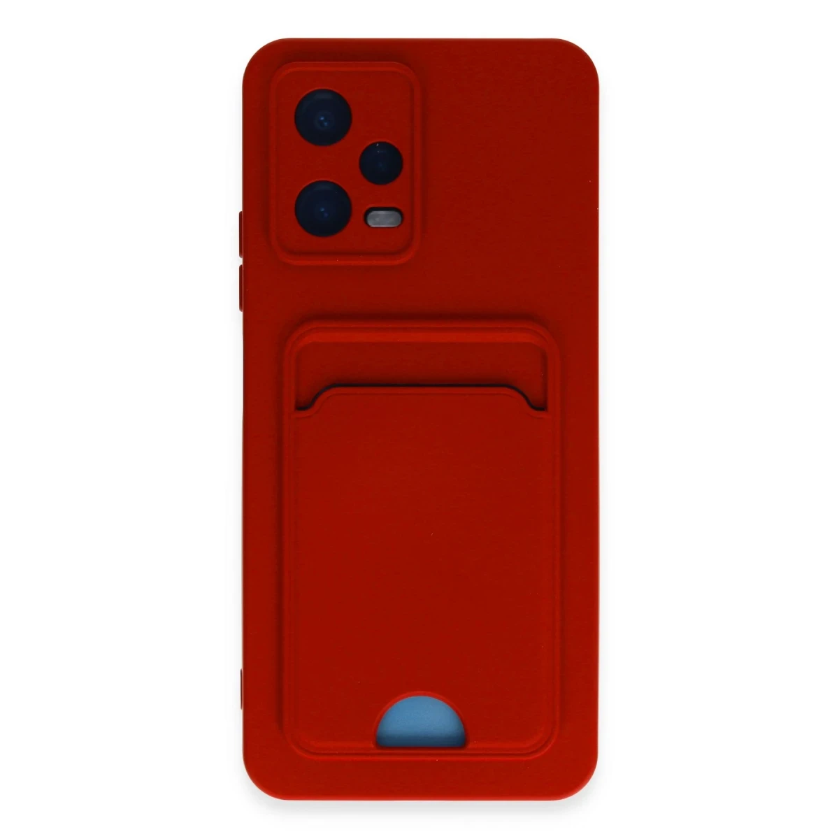 Newface Xiaomi Poco X5 5G Kılıf Kelvin Kartvizitli Silikon - Kırmızı