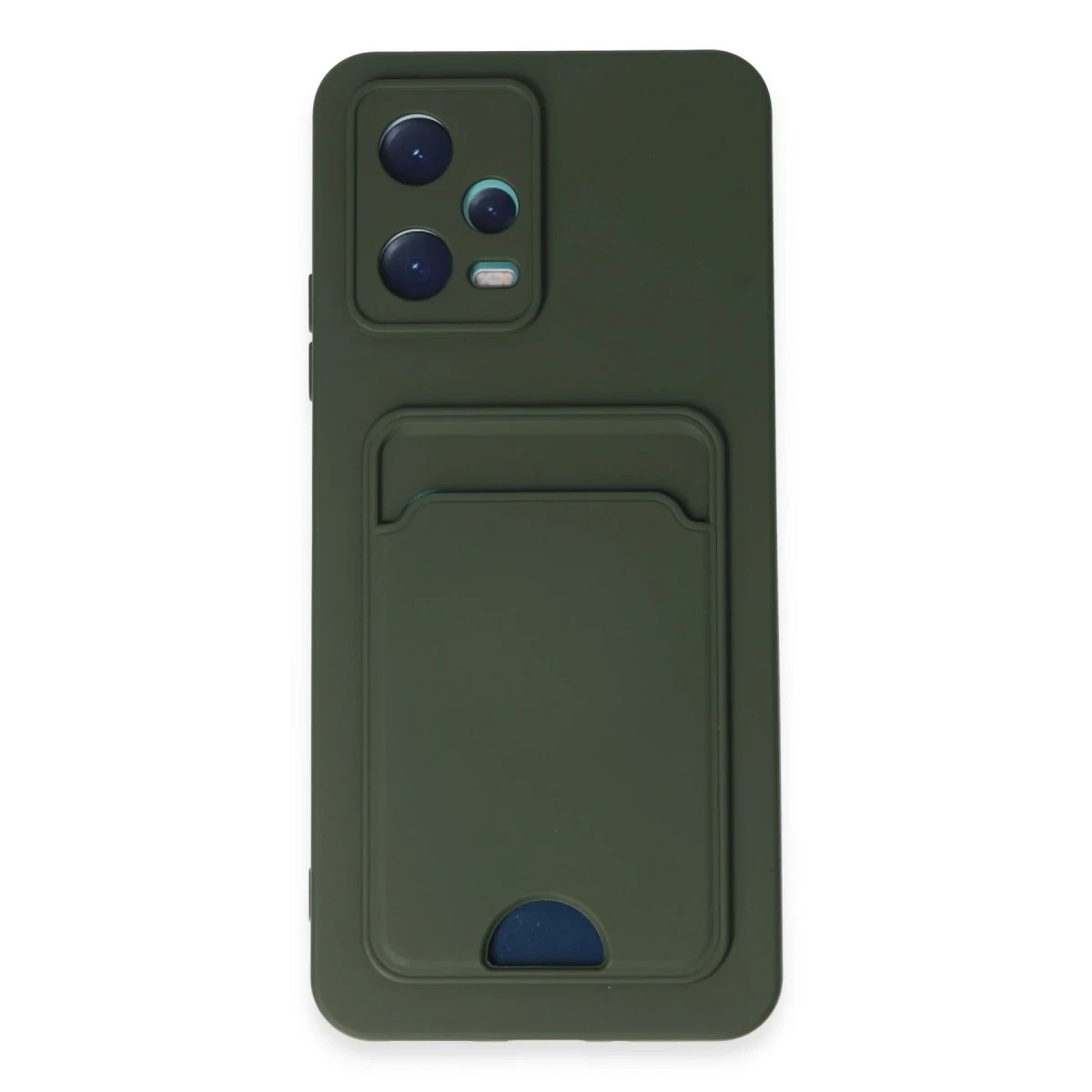 Newface Xiaomi Poco X5 5G Kılıf Kelvin Kartvizitli Silikon - Koyu Yeşil
