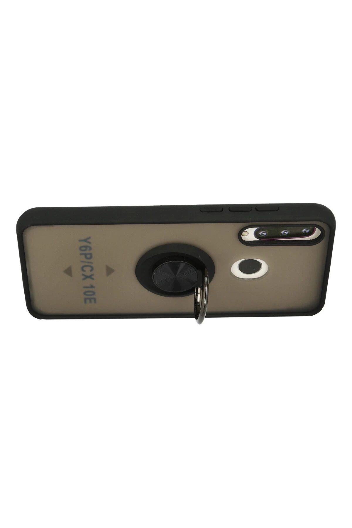 Newface Huawei Y6P Kılıf Montreal Yüzüklü Silikon Kapak - Siyah