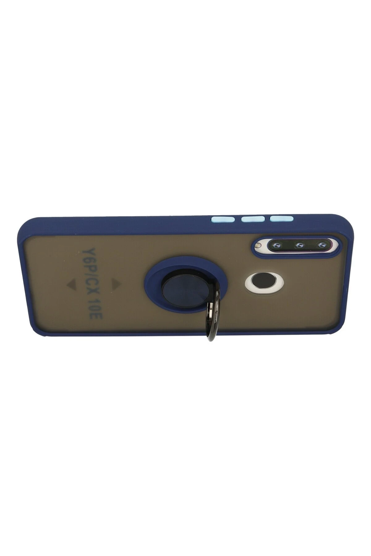 Newface Huawei Y6P Kılıf Montreal Yüzüklü Silikon Kapak - Lacivert