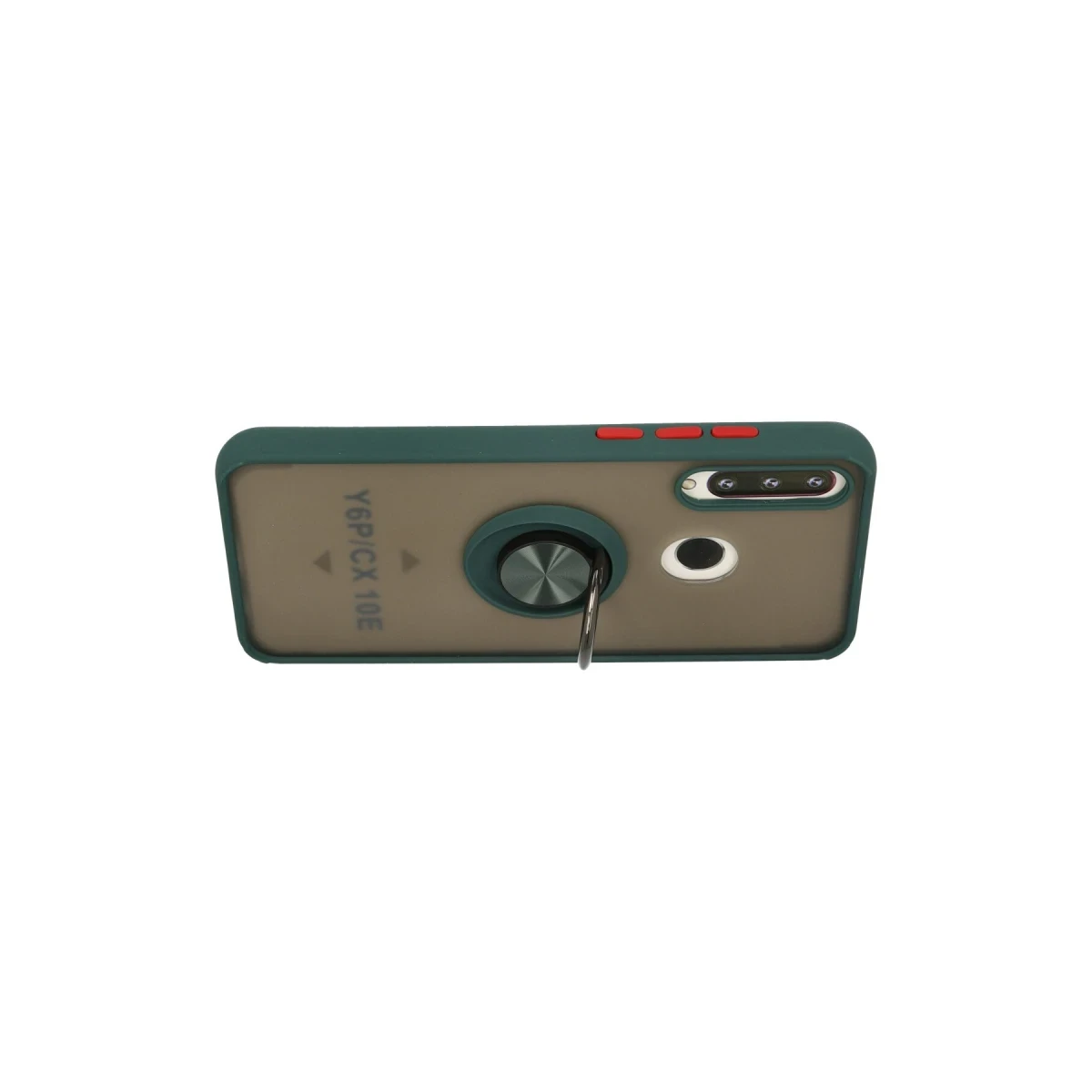 Huawei Y6P Kılıf Montreal Yüzüklü Silikon Kapak - Yeşil