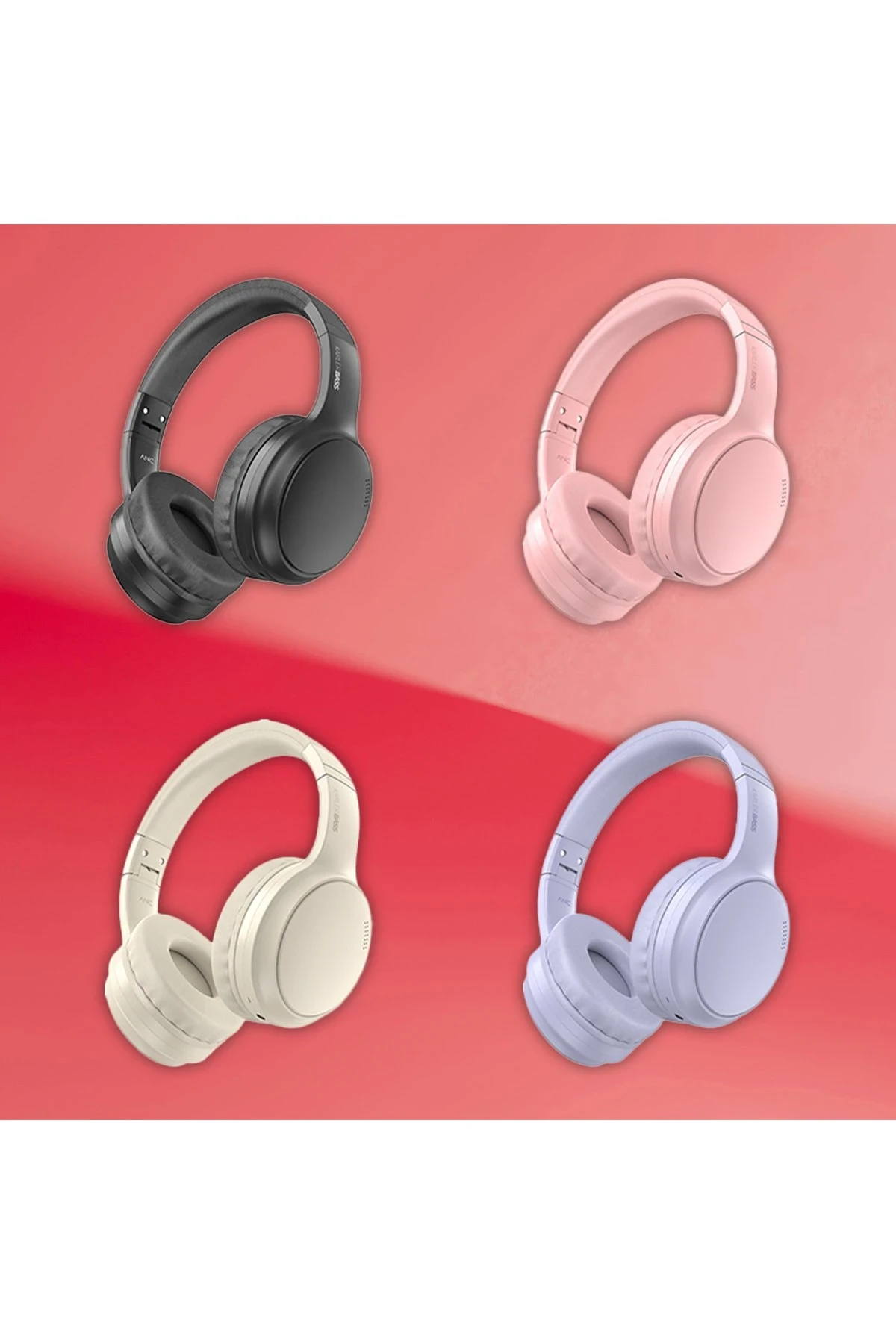 Karler Bass KRH4 Aktif Gürültü Engelleyici Özellikli Kafaüstü Kablosuz Bluetooth Kulaklık - Siyah — görsel 2