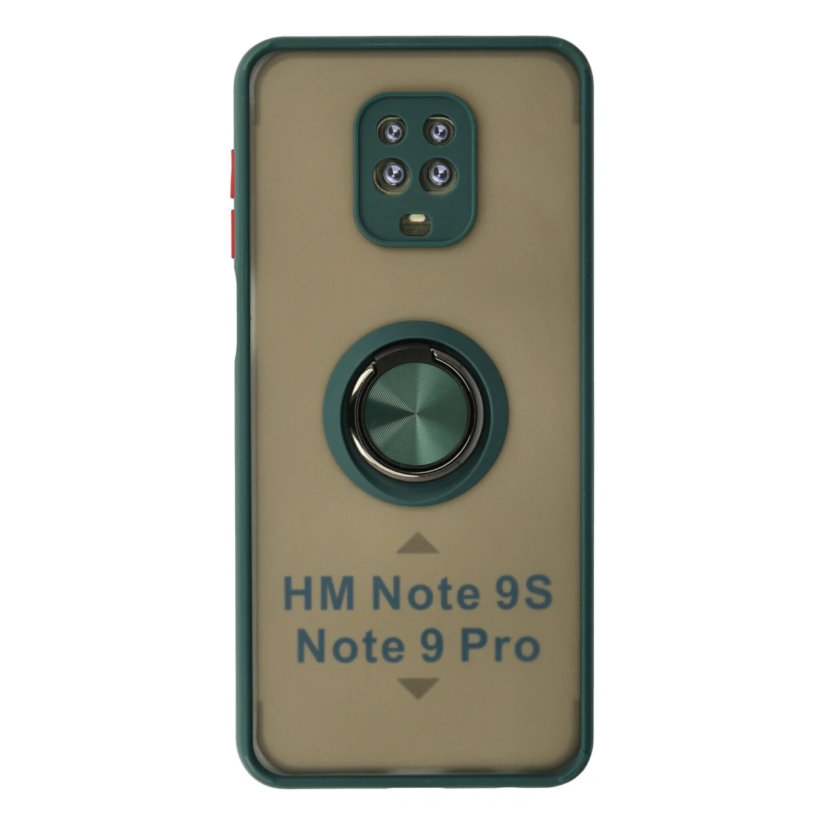 Newface Xiaomi Redmi Note 9 Pro Kılıf Montreal Yüzüklü Silikon Kapak - Yeşil