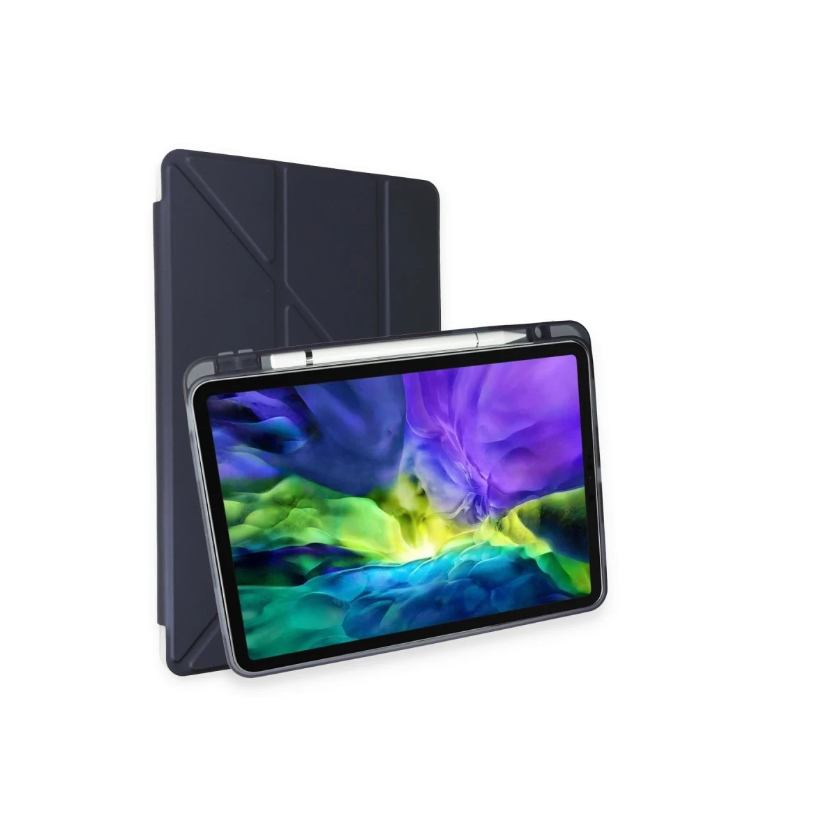 Newface Apple iPad Pro 11 (2021) Kılıf Kalemlikli Hugo Tablet Kılıfı - Lacivert