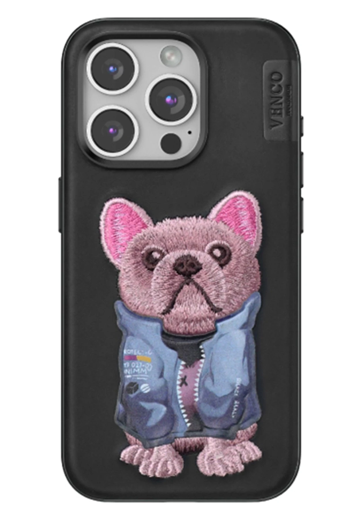 Venco iPhone 15 Pro Max Cute Desenli Kapak - Siyah
