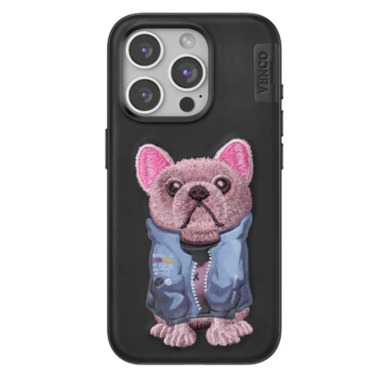 Venco Apple iPhone 15 Pro Max Cute Desenli Kapak - Siyah