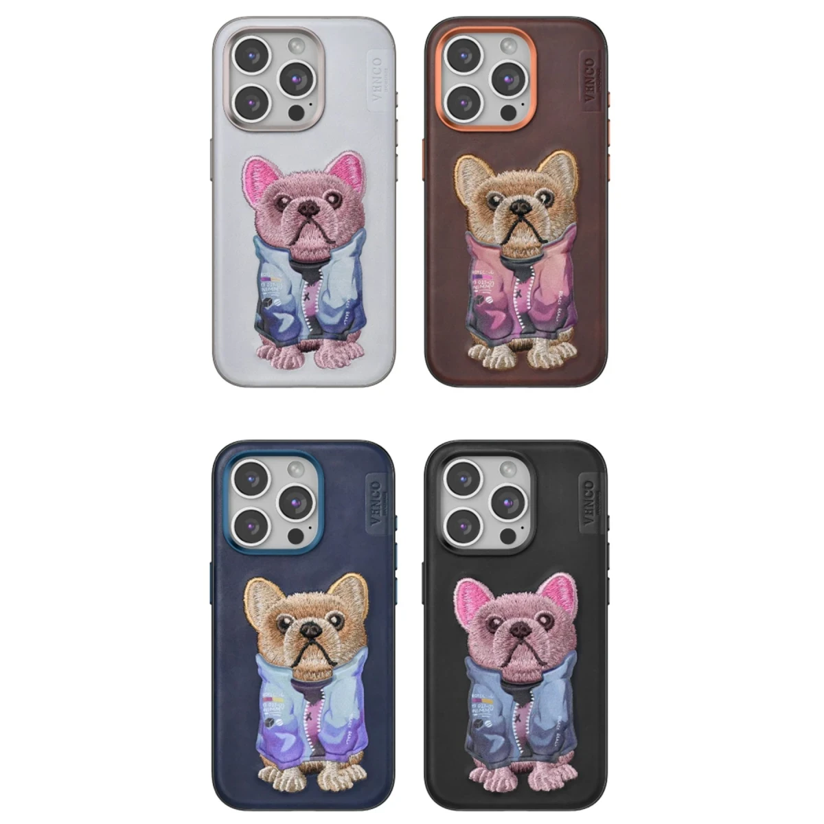 Venco Apple iPhone 15 Pro Max Cute Desenli Kapak - Siyah