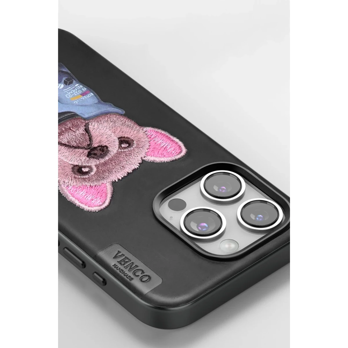 Venco Apple iPhone 15 Pro Max Cute Desenli Kapak - Siyah