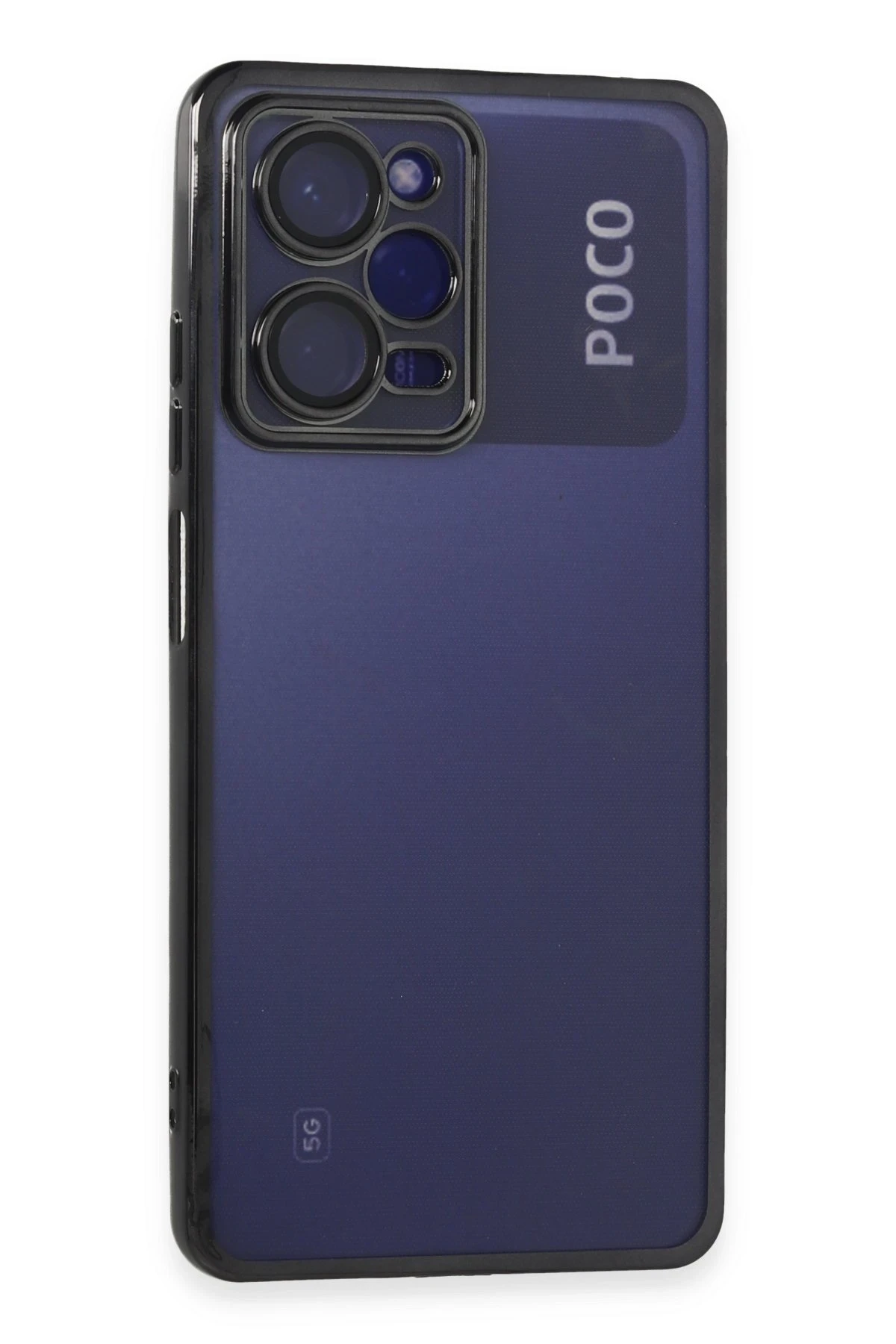 Newface Xiaomi Poco X5 Pro 5G Kılıf Razer Lensli Silikon - Siyah