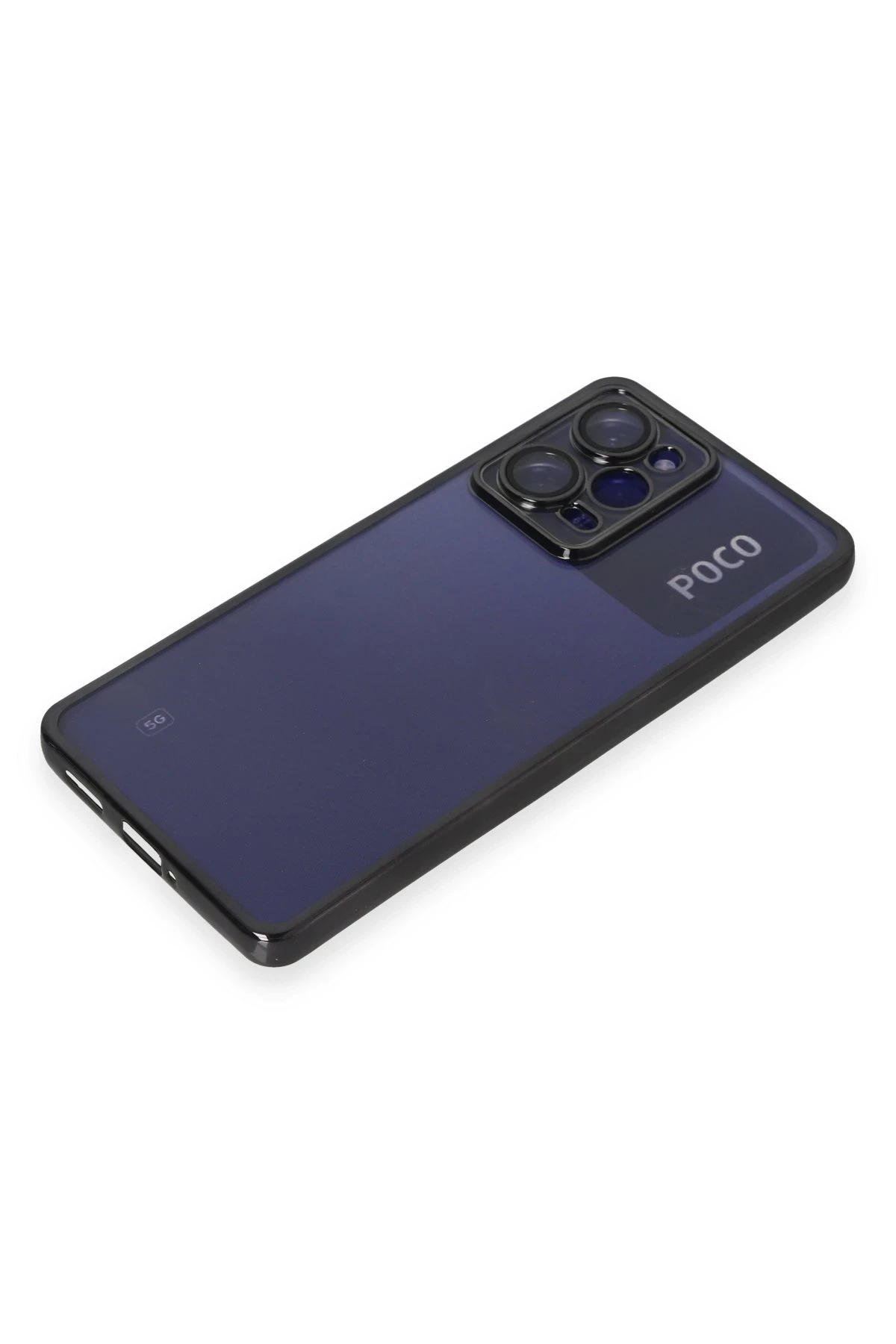 Newface Xiaomi Poco X5 Pro 5G Kılıf Razer Lensli Silikon - Siyah