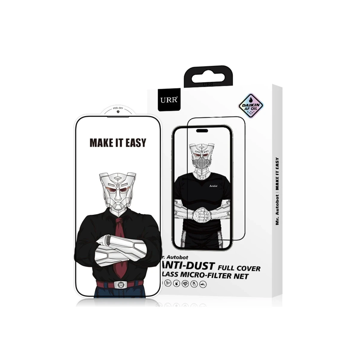 URR Apple iPhone 14 Pro Max Lazer Antidust Cam Ekran Koruyucu - Siyah