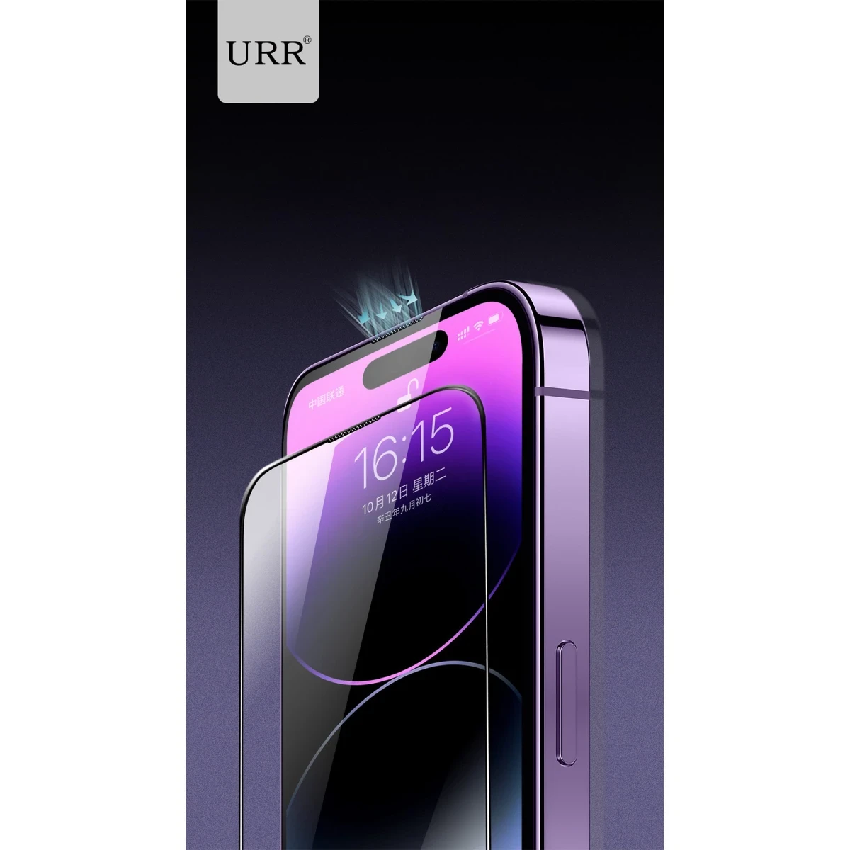 URR Apple iPhone 14 Pro Max Lazer Antidust Cam Ekran Koruyucu - Siyah