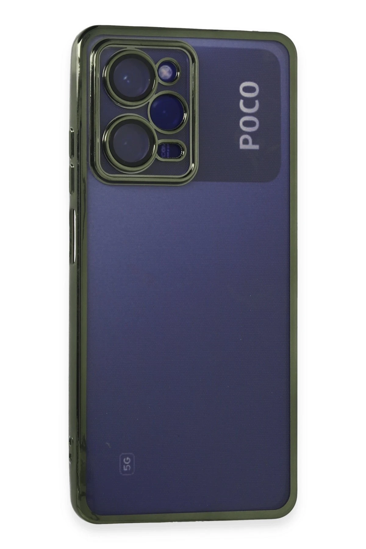 Newface Xiaomi Poco X5 Pro 5G Kılıf Razer Lensli Silikon - Yeşil