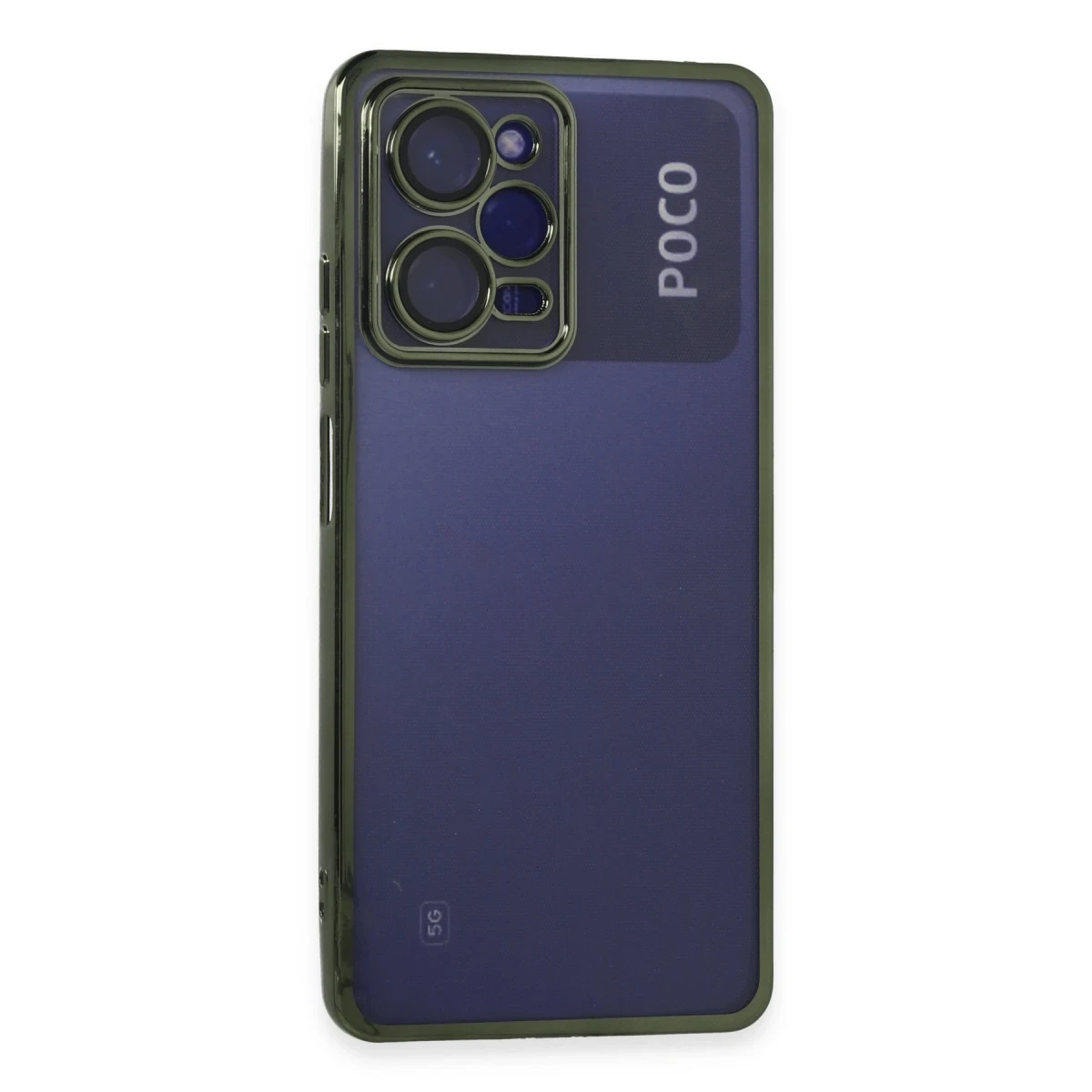 Newface Xiaomi Poco X5 Pro 5G Kılıf Razer Lensli Silikon - Yeşil