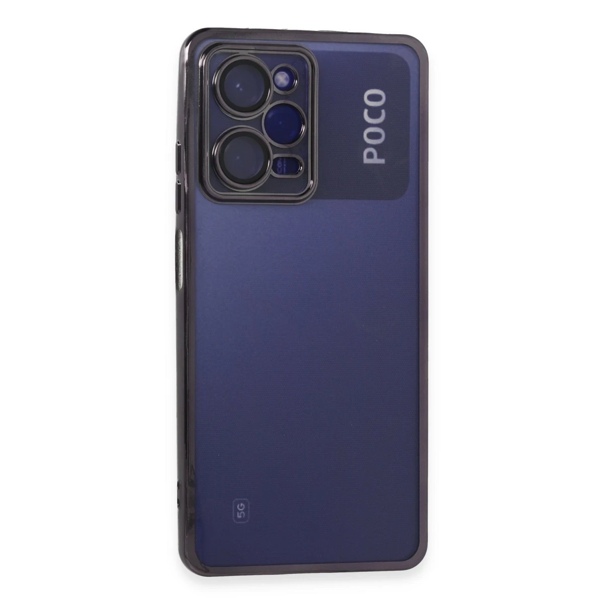 Newface Xiaomi Poco X5 Pro 5G Kılıf Razer Lensli Silikon - Mor