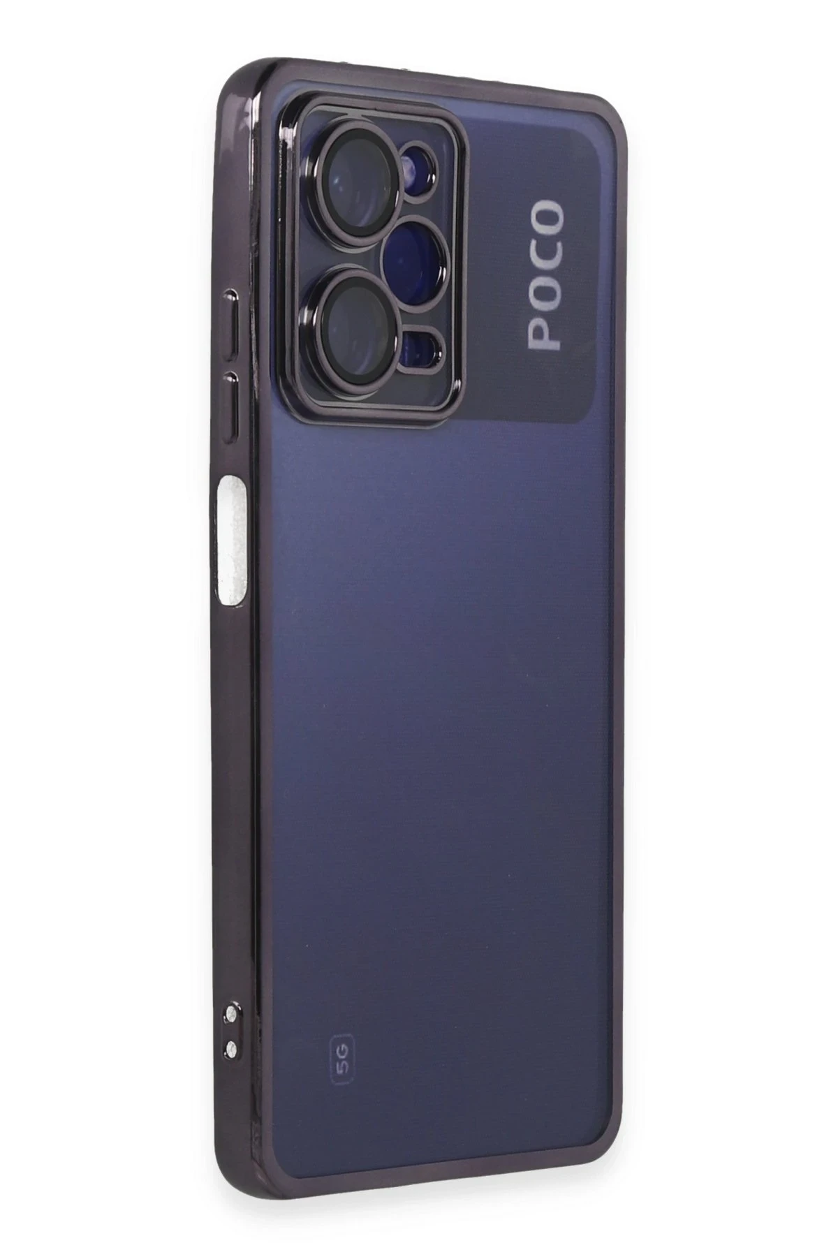 Newface Xiaomi Poco X5 Pro 5G Kılıf Razer Lensli Silikon - Mor