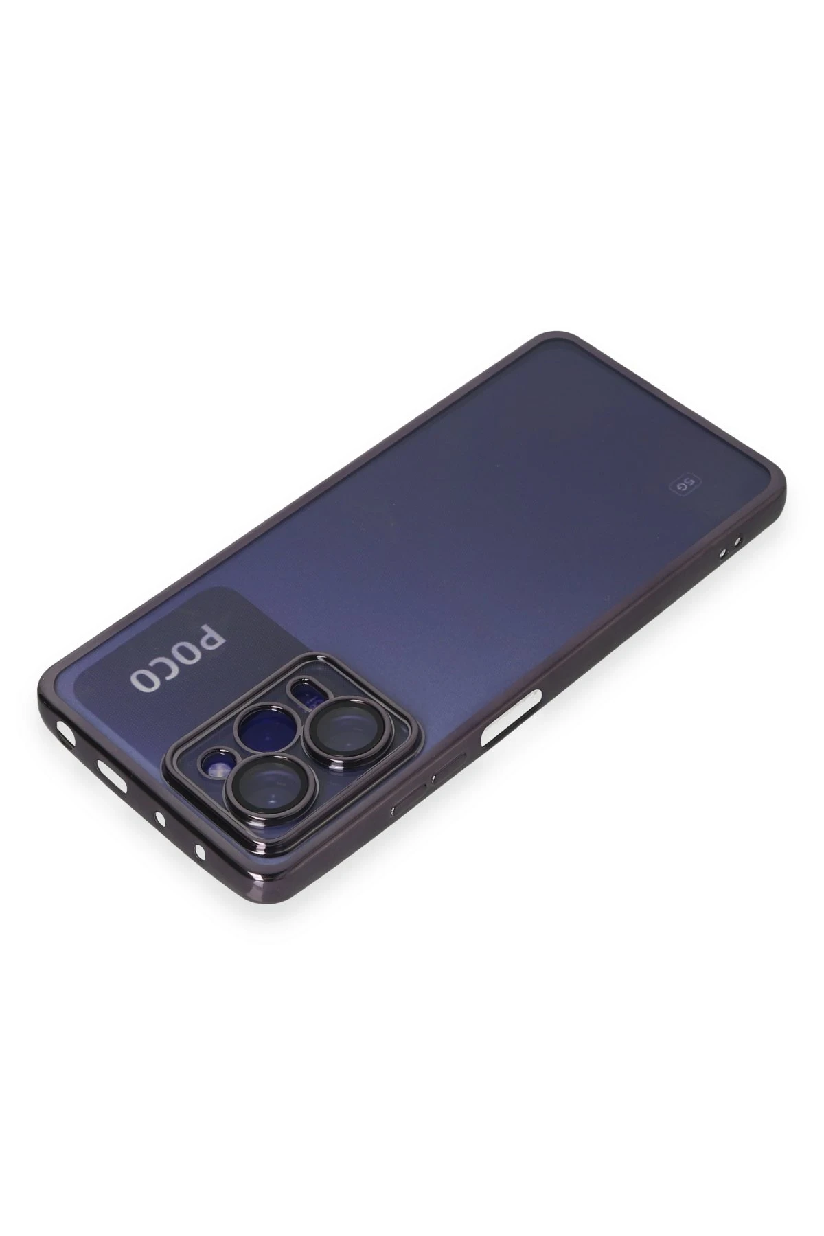 Newface Xiaomi Poco X5 Pro 5G Kılıf Razer Lensli Silikon - Mor