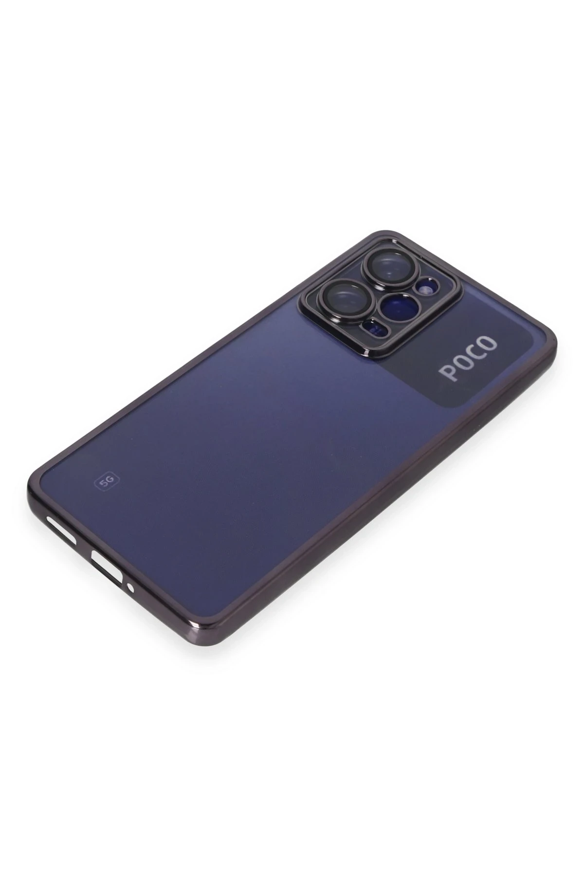 Newface Xiaomi Poco X5 Pro 5G Kılıf Razer Lensli Silikon - Mor