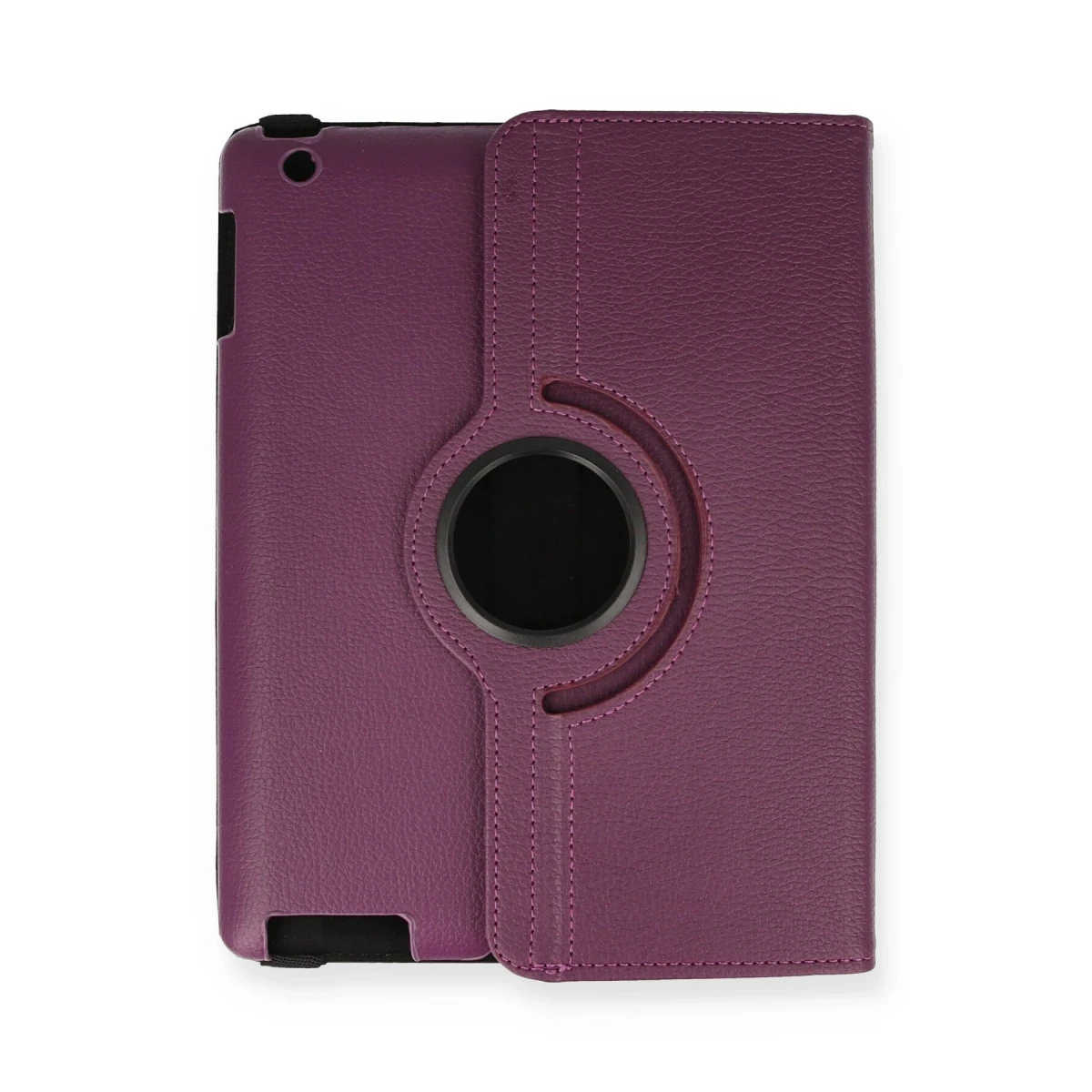 Newface Apple iPad 4 9.7 Kılıf 360 Tablet Deri Kılıf - Mürdüm
