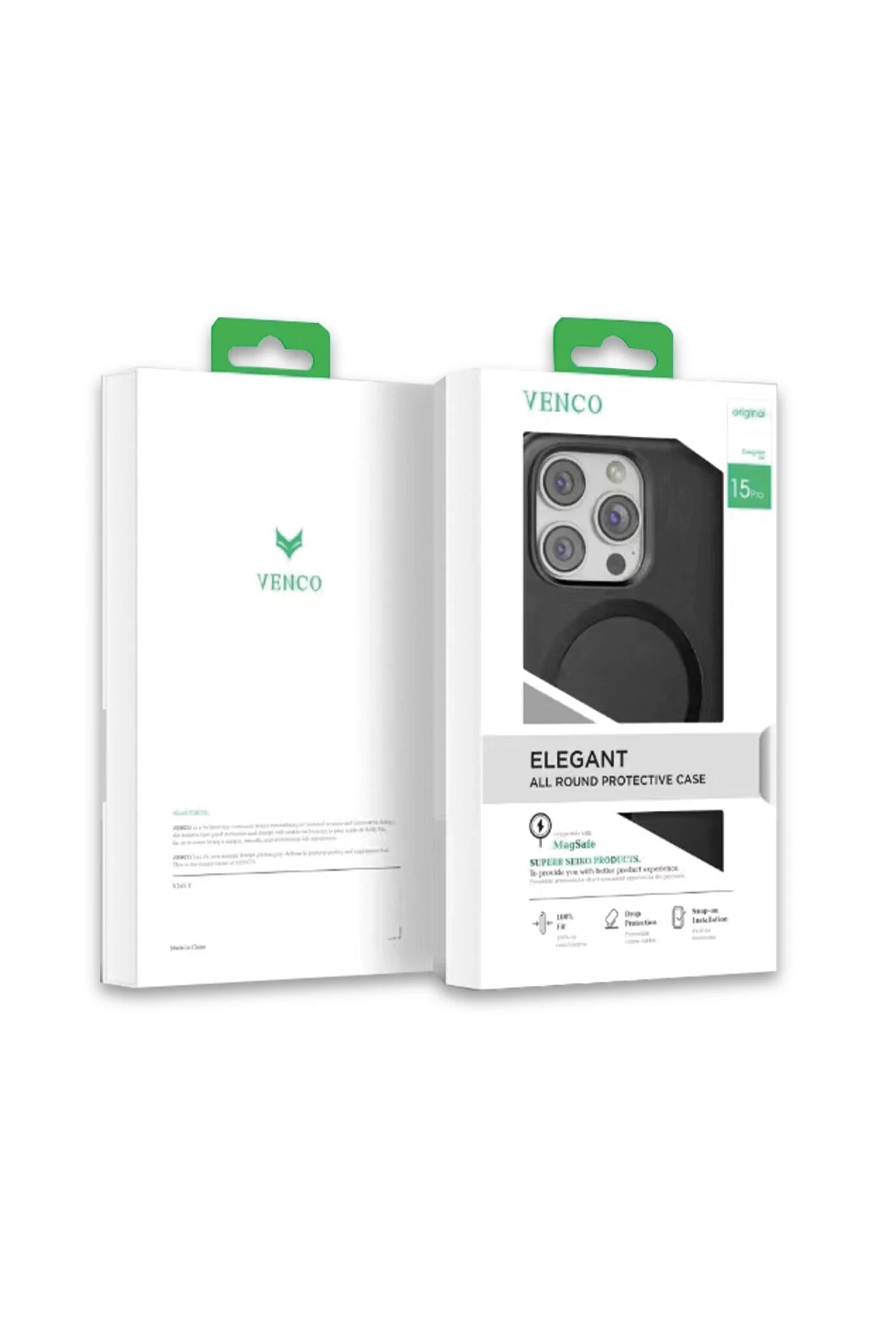 Venco iPhone 15 Pro Max Puskas Magsafe Kapak - Siyah