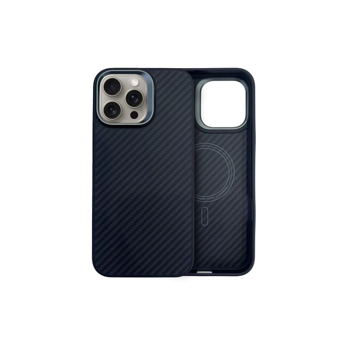URR Apple iPhone 15 Pro Max Real Kevlar Magsafe Kapak - Siyah