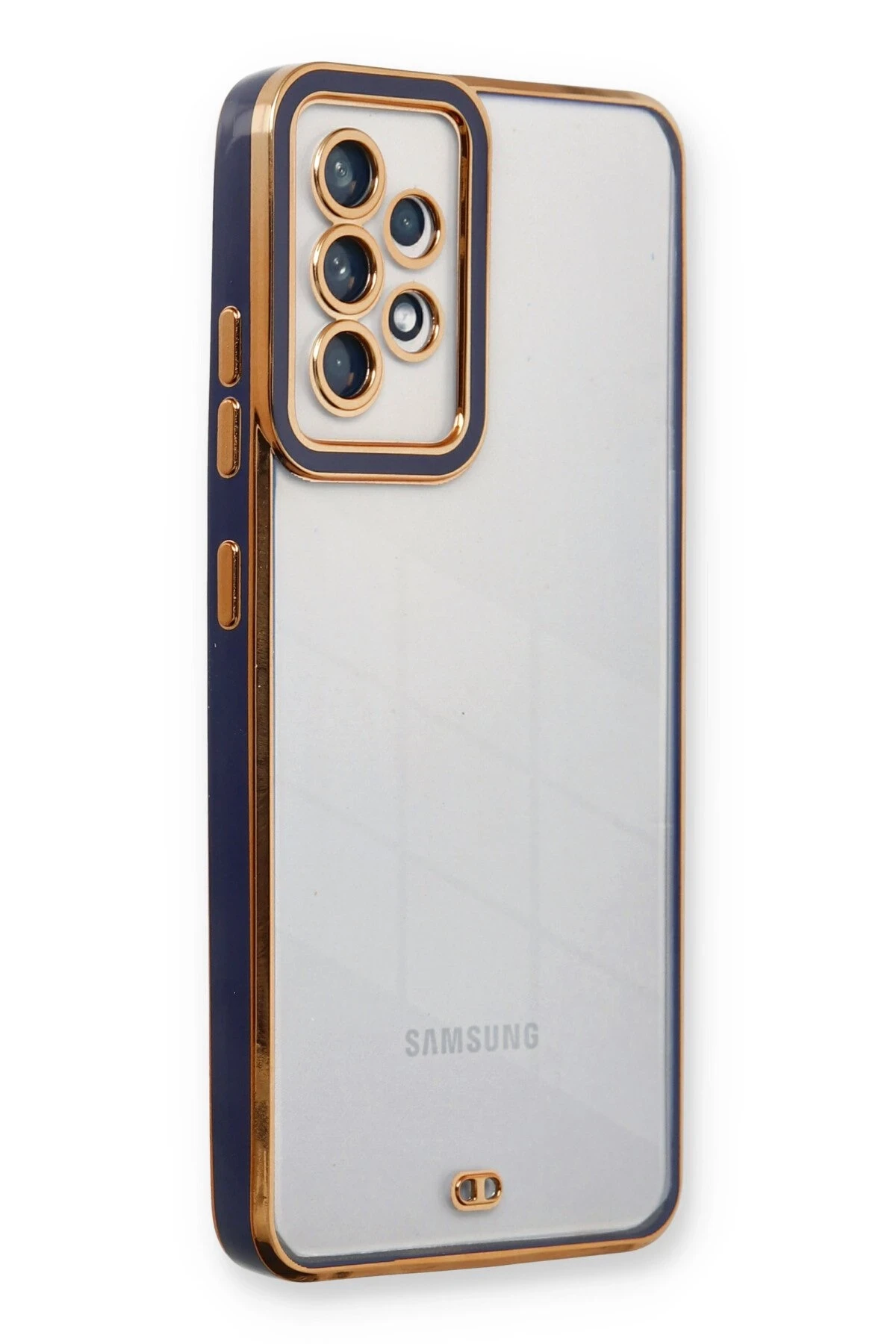 Newface Samsung Galaxy A33 5G Kılıf Liva Lens Silikon - Mavi
